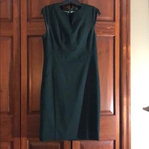 Dark teal sheath dress